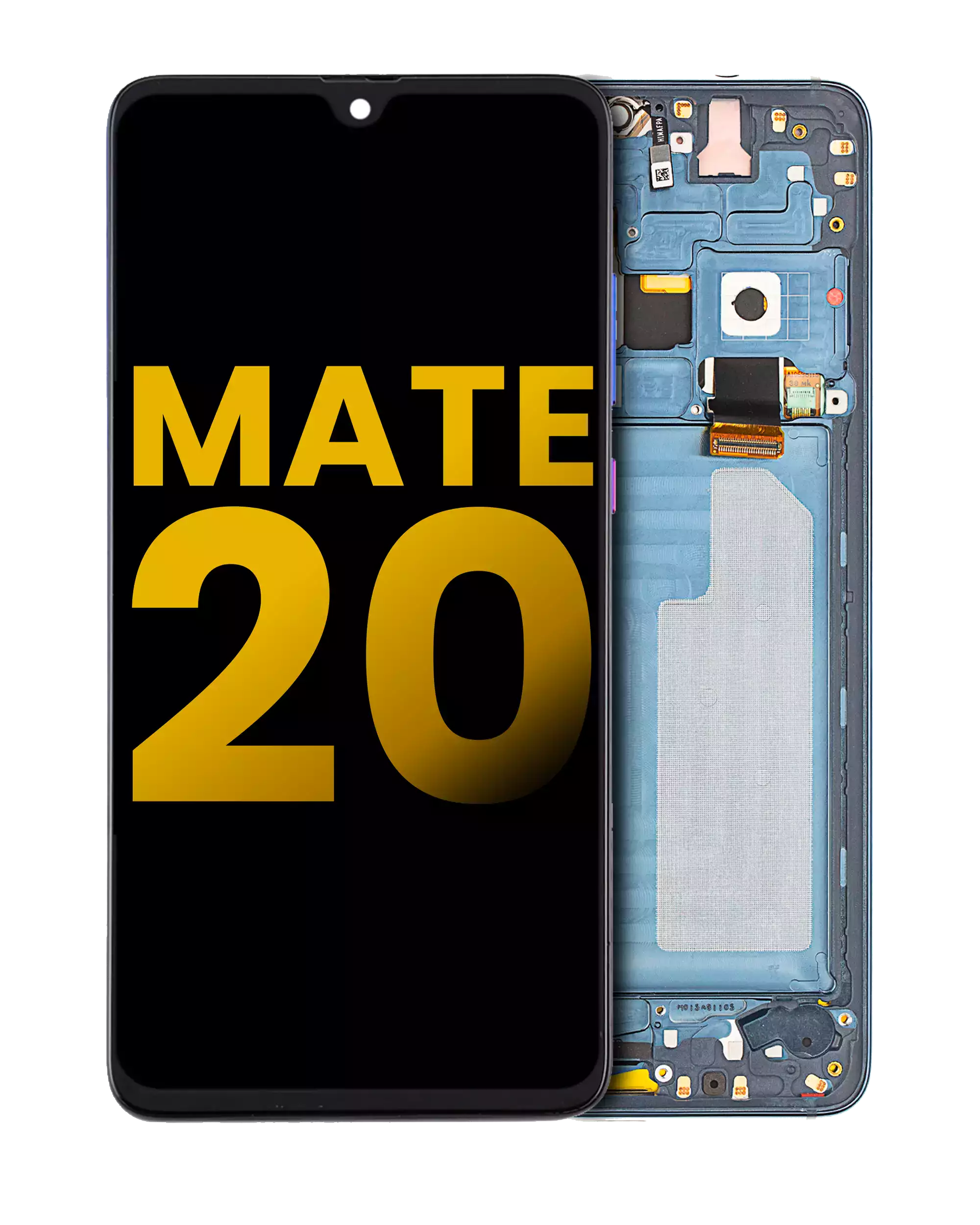 LCD-Display mit Rahmen für Huawei Mate 20 (Refurbished) (Midnight Blau)