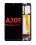 LCD-Display mit Rahmen für Samsung A20e (Aftermarket Plus) (Alle Farben)