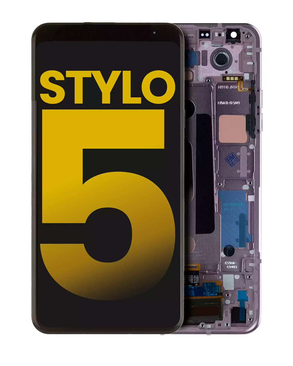 LCD-Display mit Rahmen für LG Stylo 5 (Refurbished) (Blonde Rose)