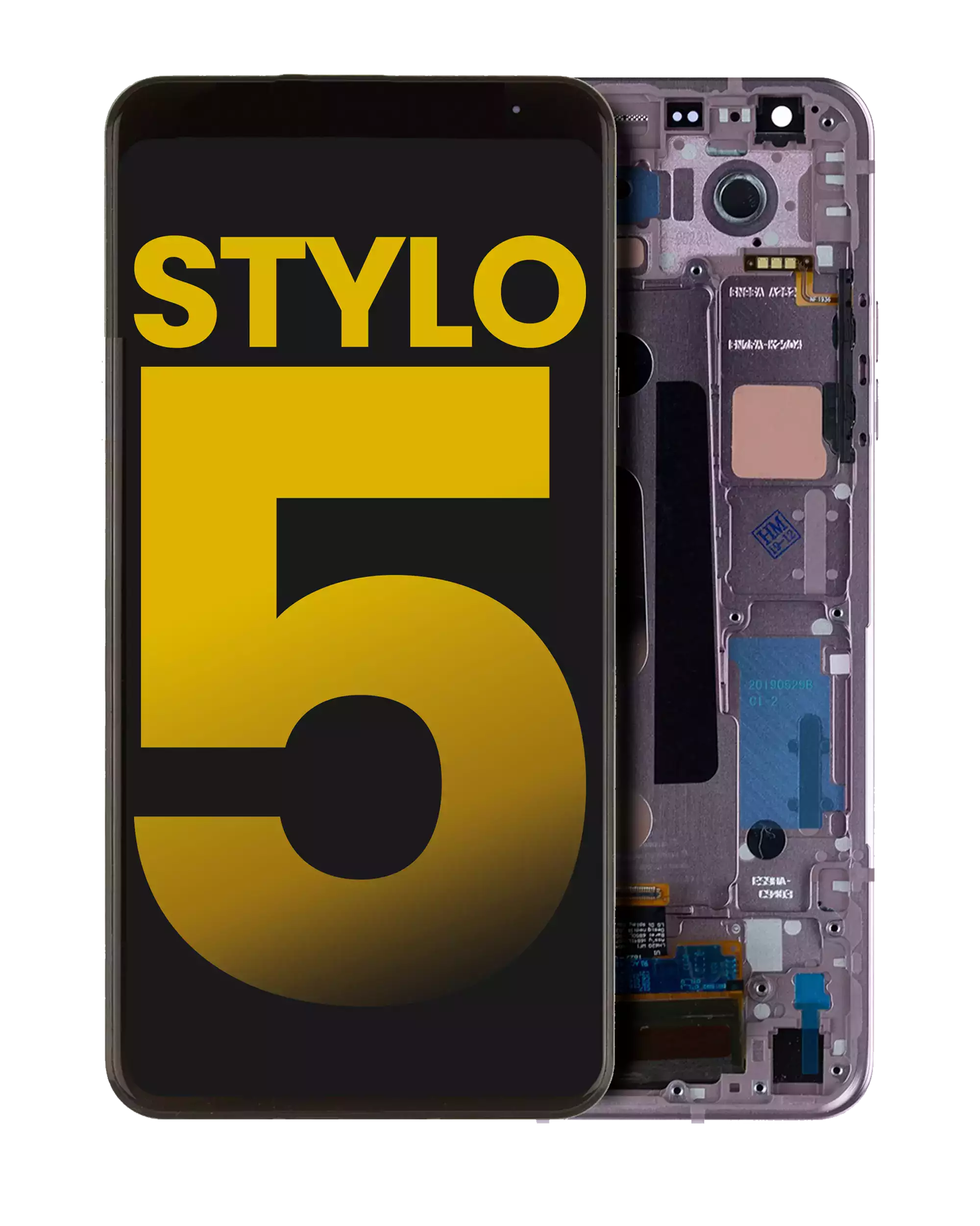 LCD-Display mit Rahmen für LG Stylo 5 (Refurbished) (Blonde Rose)