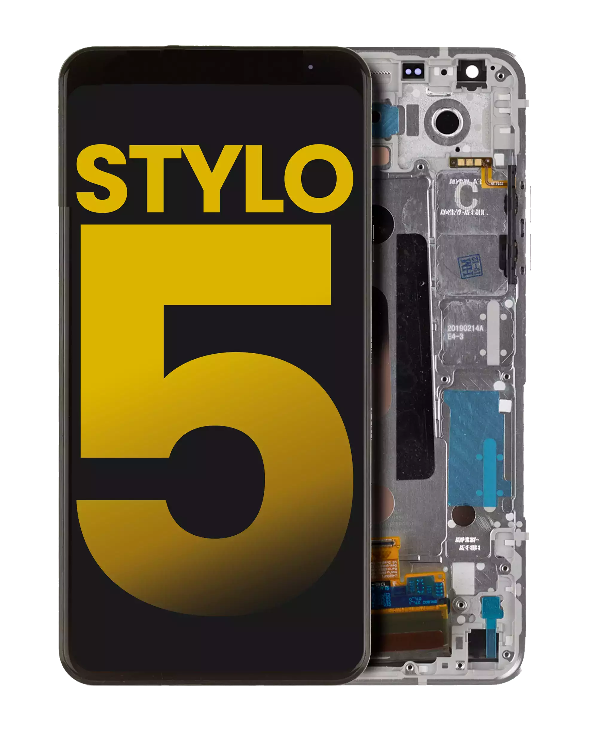 LCD-Display mit Rahmen für LG Stylo 5 (Refurbished) (Silvery White)