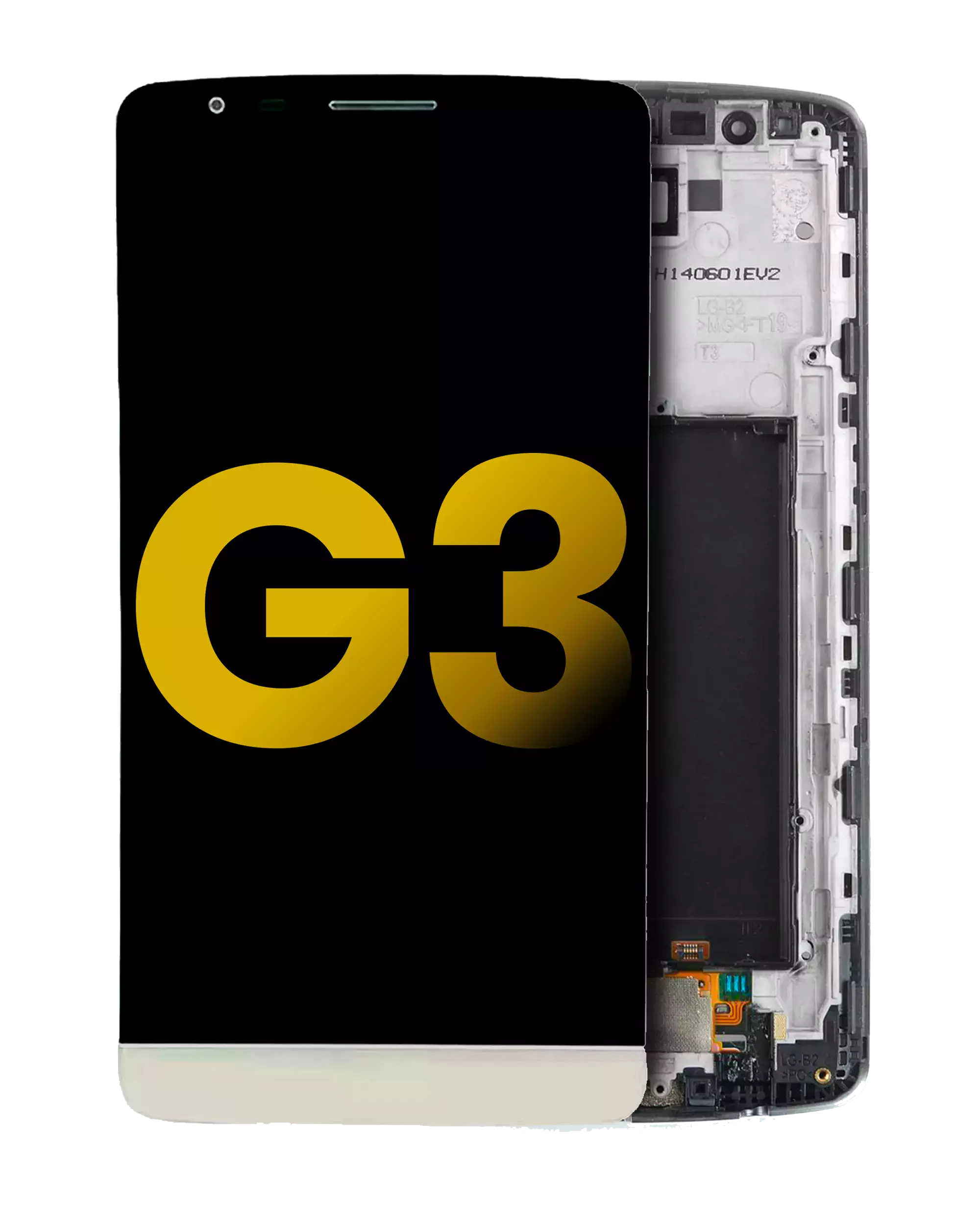 LCD-Baumodul mit Rahmen für LG G3 (Refurbished) (Gold)