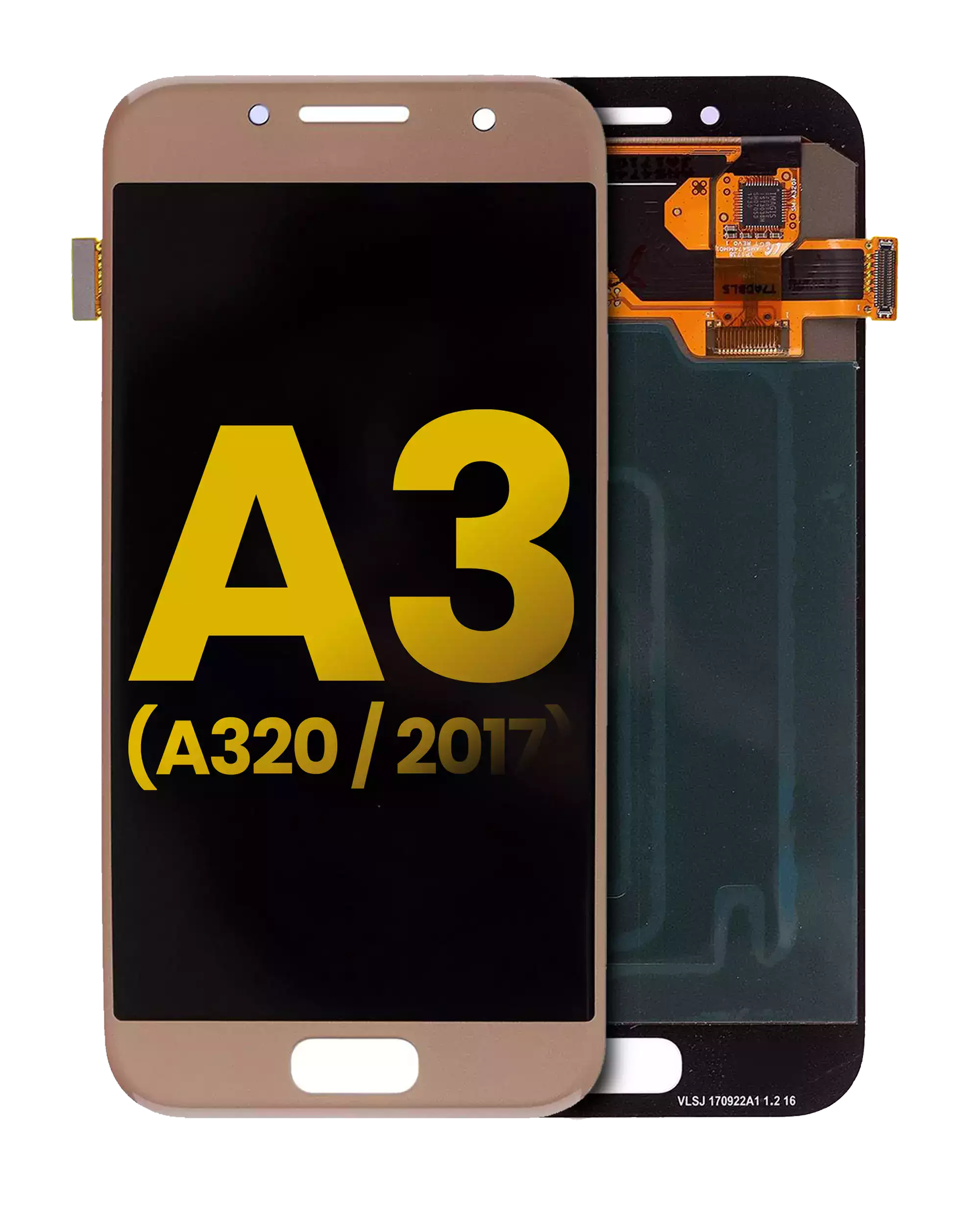 OLED-Display mit Rahmen für Samsung A90 5G (Service Pack) (Weiß)