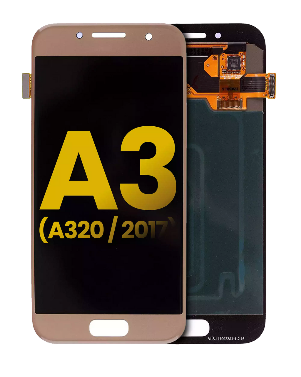 OLED-Display mit Rahmen für Samsung A90 5G (Service Pack) (Weiß)