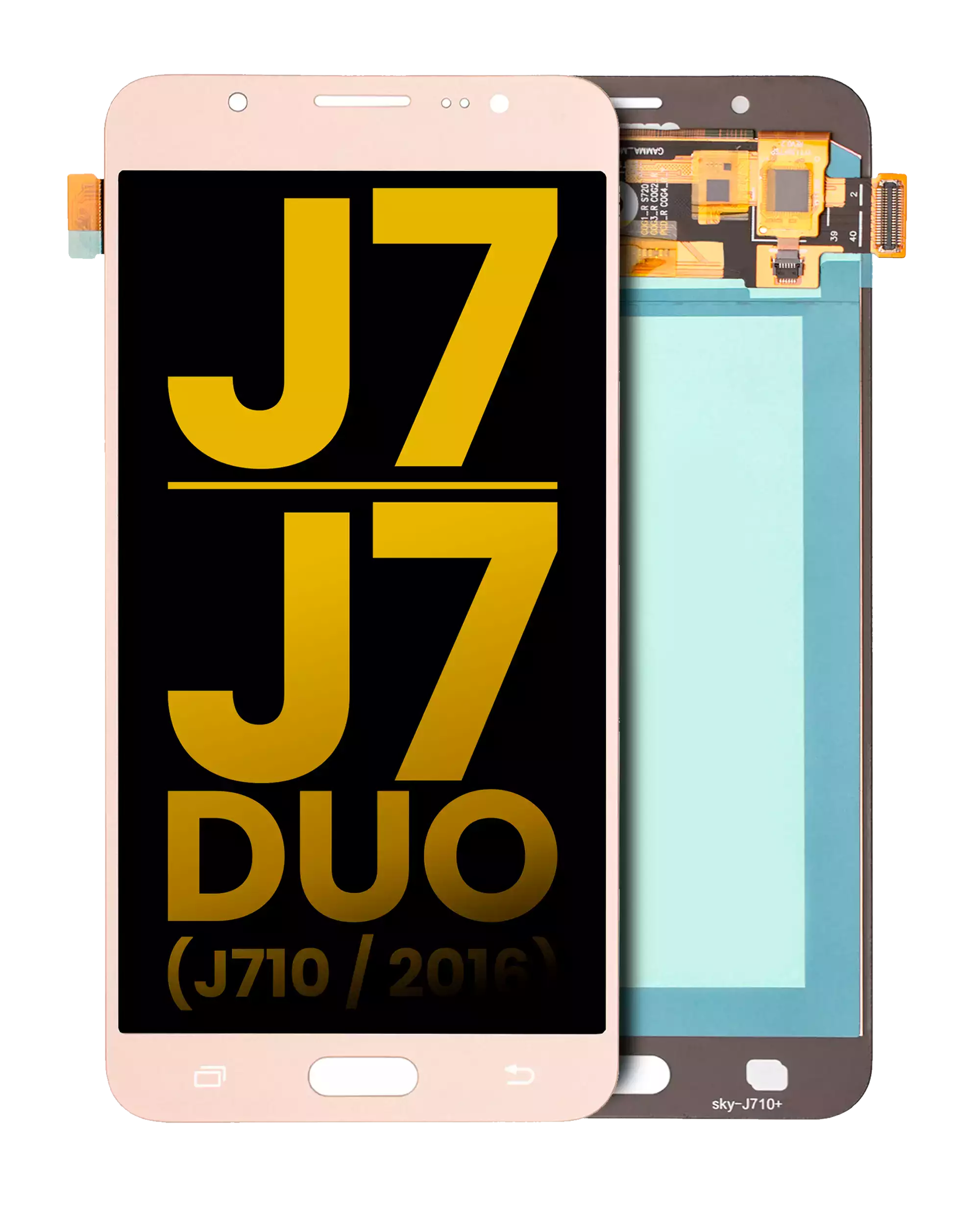 Frameless OLED Display for Samsung Galaxy J7 / J7 Duo (J710 / 2016) (Refurbished) (Gold)