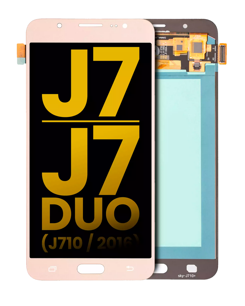 Frameless OLED Display for Samsung Galaxy J7 / J7 Duo (J710 / 2016) (Refurbished) (Gold)