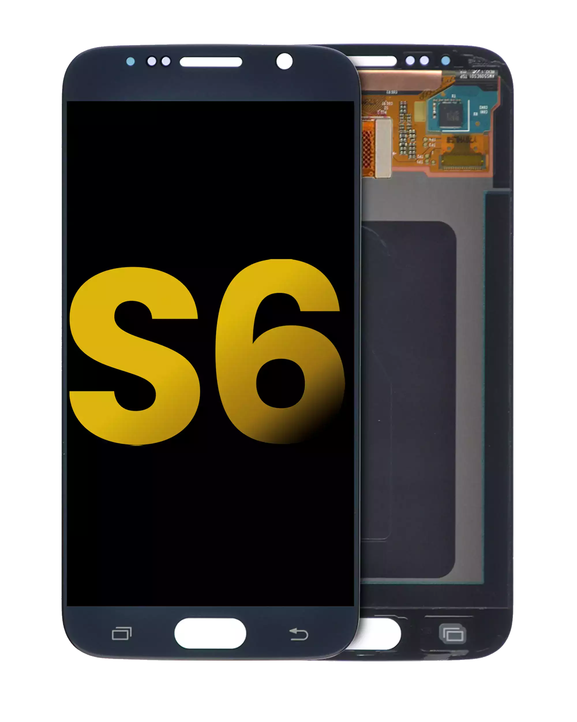 OLED-Display ohne Rahmen für Samsung Galaxy S6 (Refurbished) (Black Sapphire)