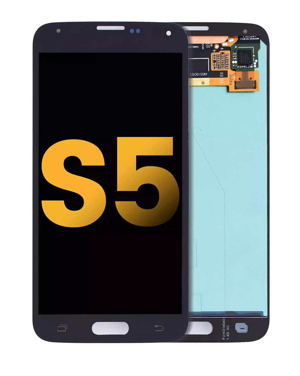OLED-Display ohne Rahmen für Samsung Galaxy S5 (Refurbished) (Schwarz)