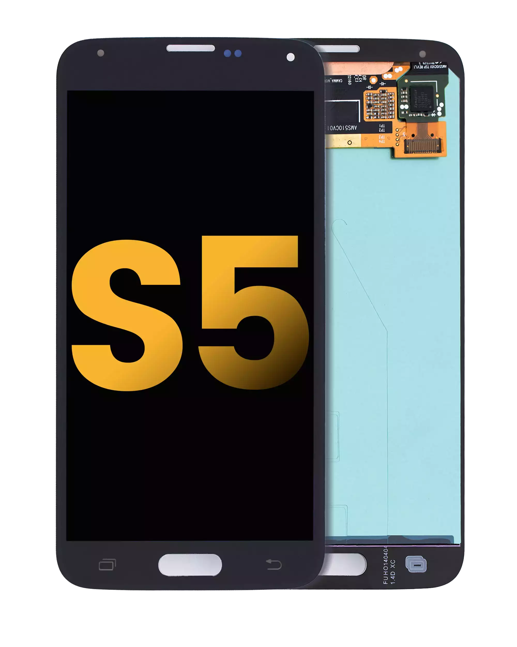 OLED-Display ohne Rahmen für Samsung Galaxy S5 (Refurbished) (Schwarz)