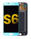 OLED-Display ohne Rahmen für Samsung Galaxy S6 (Refurbished) (Blue Topaz)