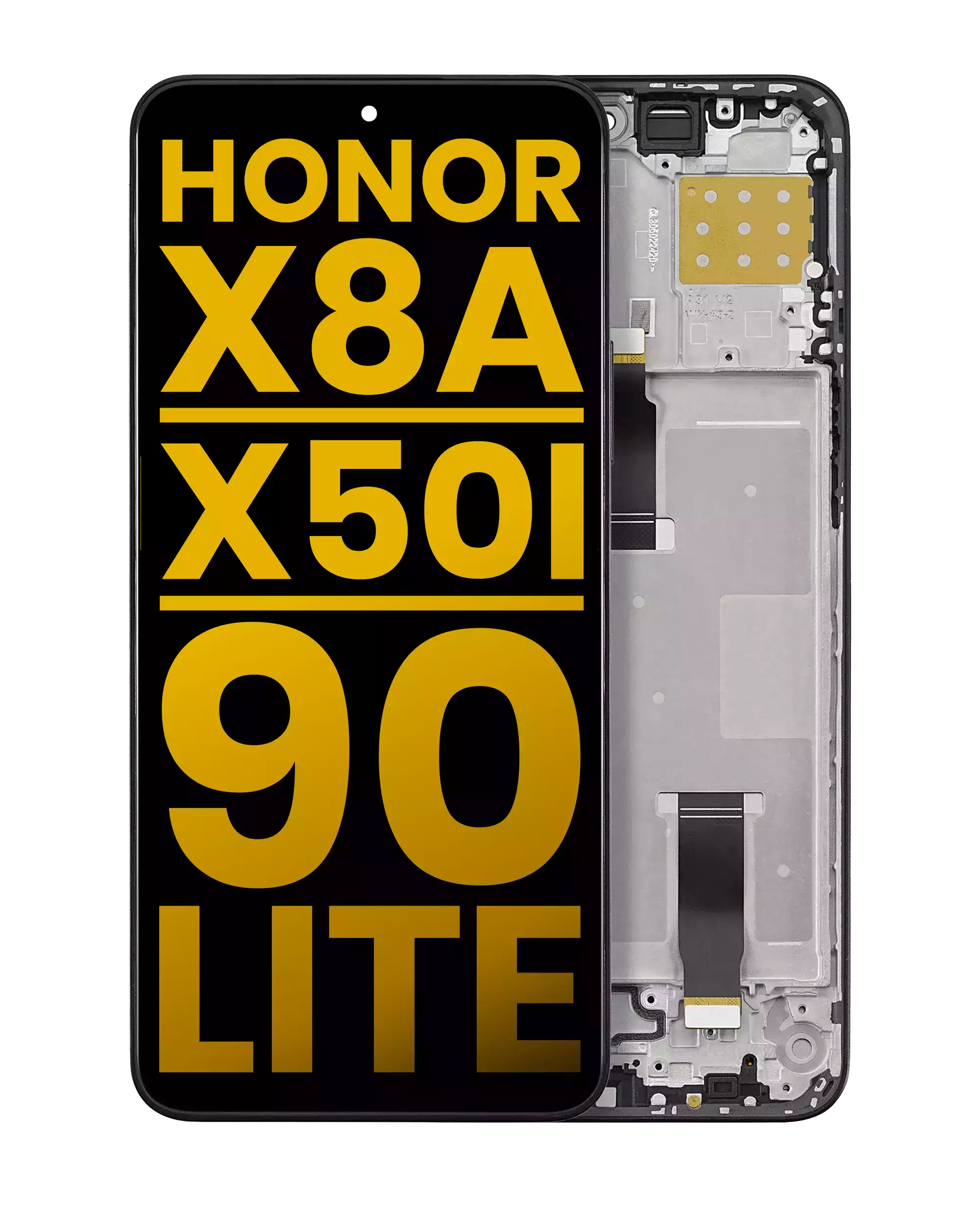 LCD Display with Frame for Honor X8A / X50i / 90 Lite (Refurbished) (Midnight Black)