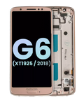 Original Motorola LCD-Display mit Rahmen für Moto G6 Oyster Blush