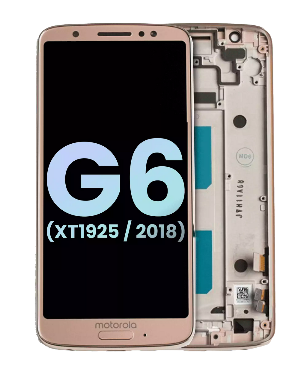 Original Motorola LCD Display with Frame for Moto G6 (XT1925/2018) - Oyster Blush