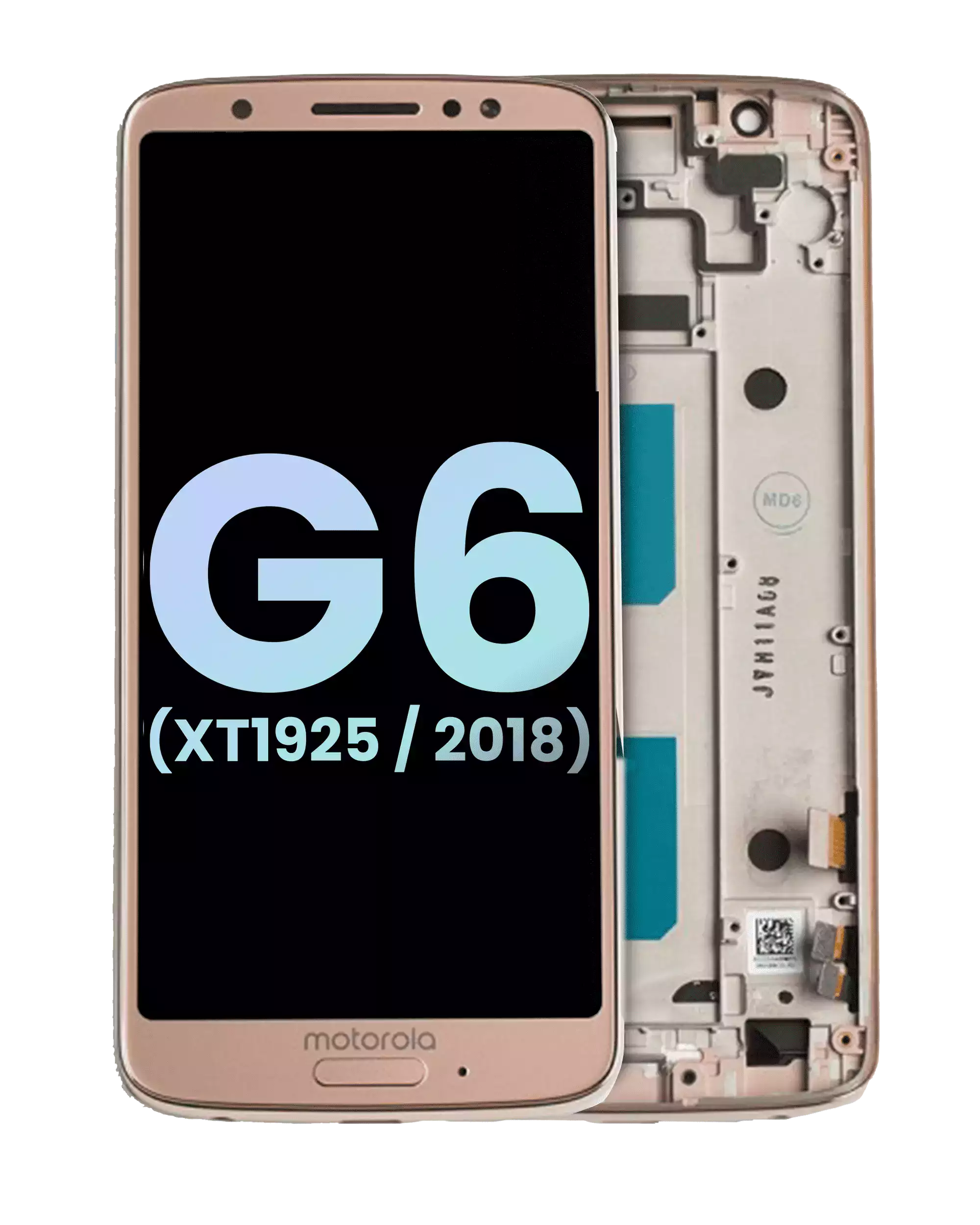 Original Motorola LCD Display with Frame for Moto G6 (XT1925/2018) - Oyster Blush