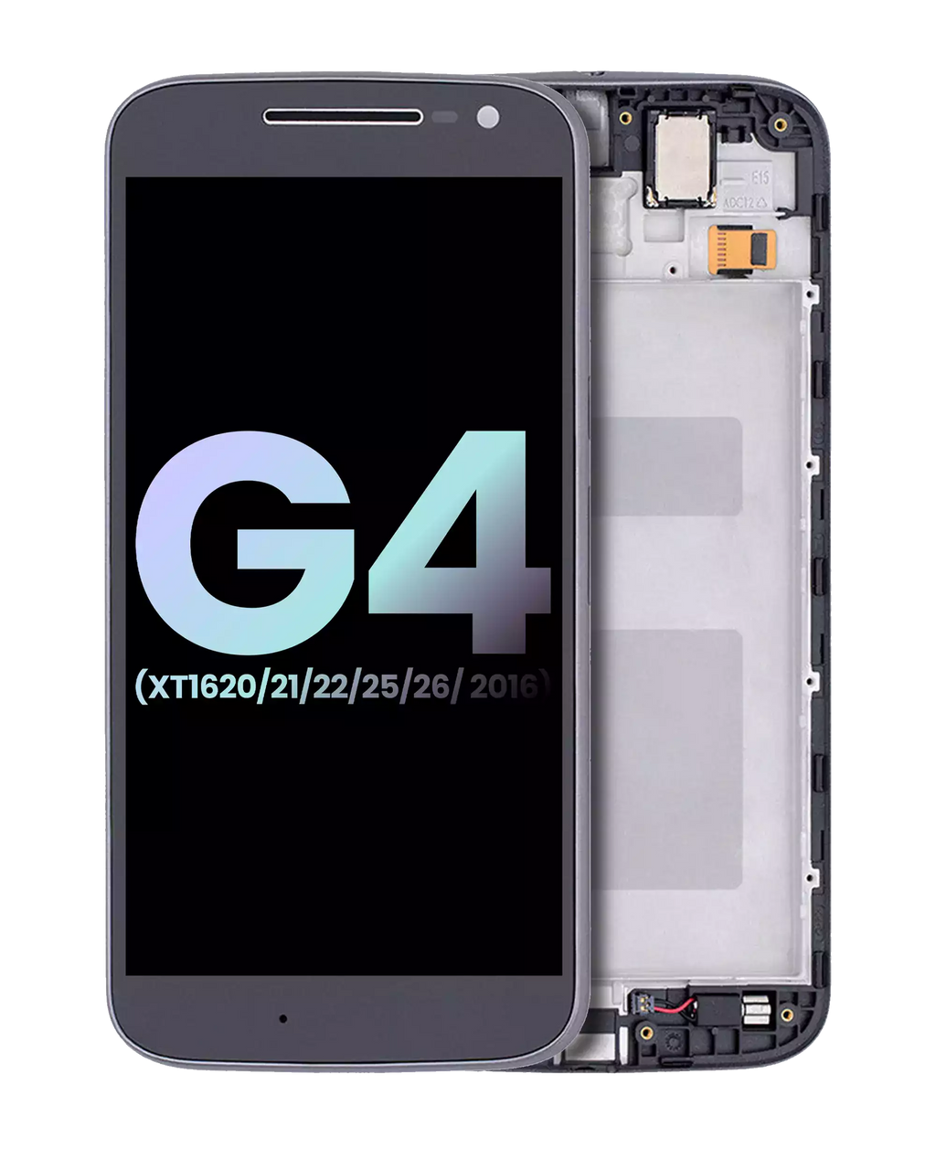 Motorola Moto G4 LCD-Display mit Rahmen OEM Schwarz