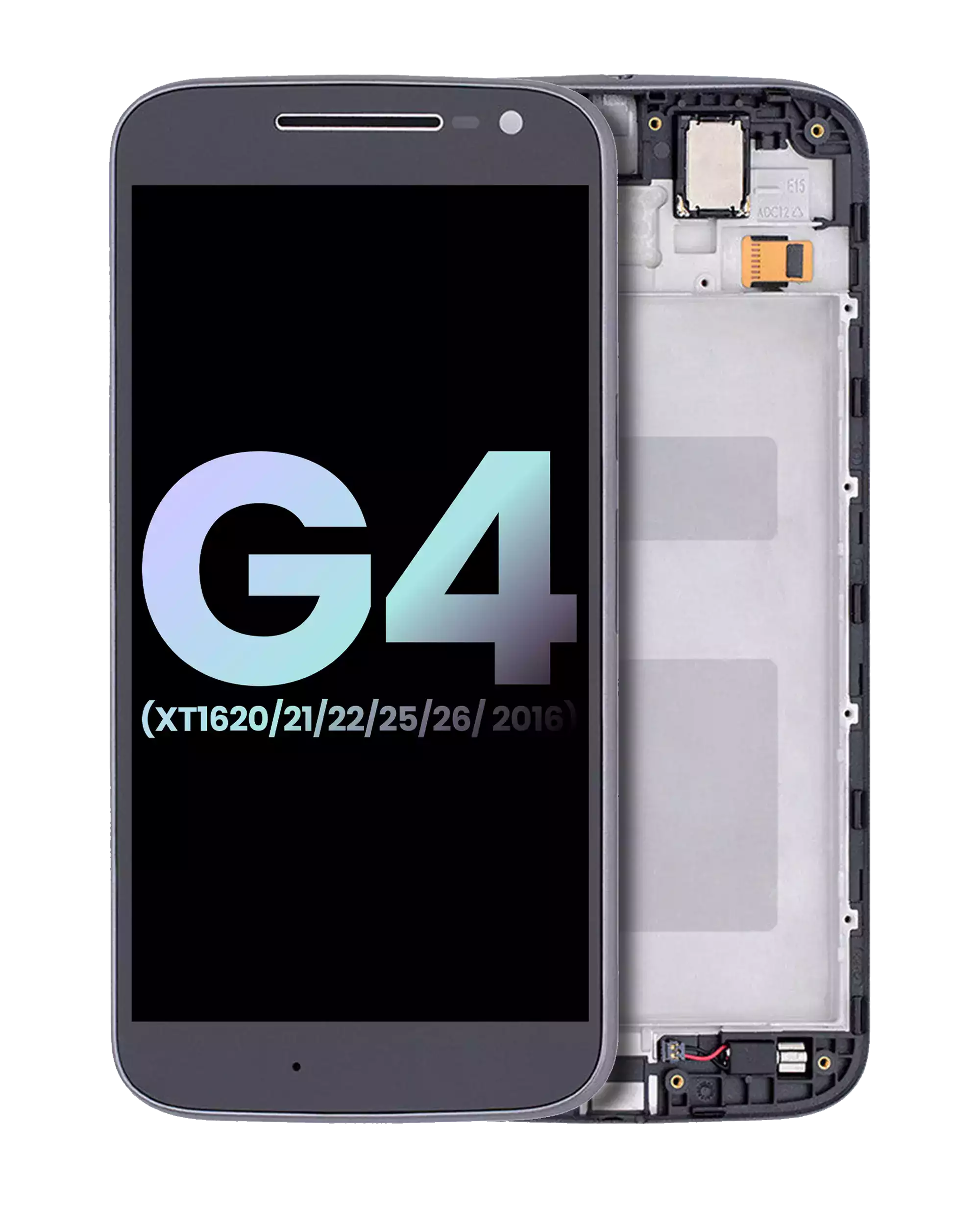 Motorola Moto G4 LCD-Display mit Rahmen OEM Schwarz