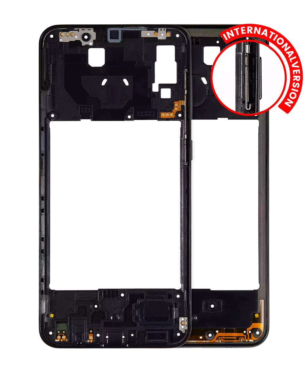 Midframe/Rahmen für Samsung Galaxy A20 Schwarz Premium