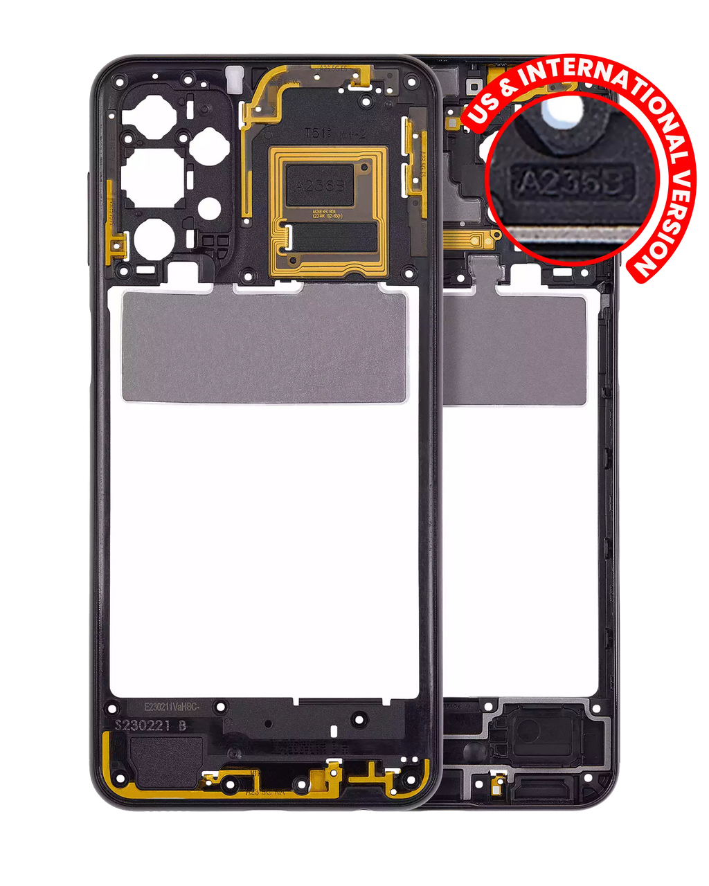 Midframe/Rahmen Samsung Galaxy A23 5G (A236) Schwarz