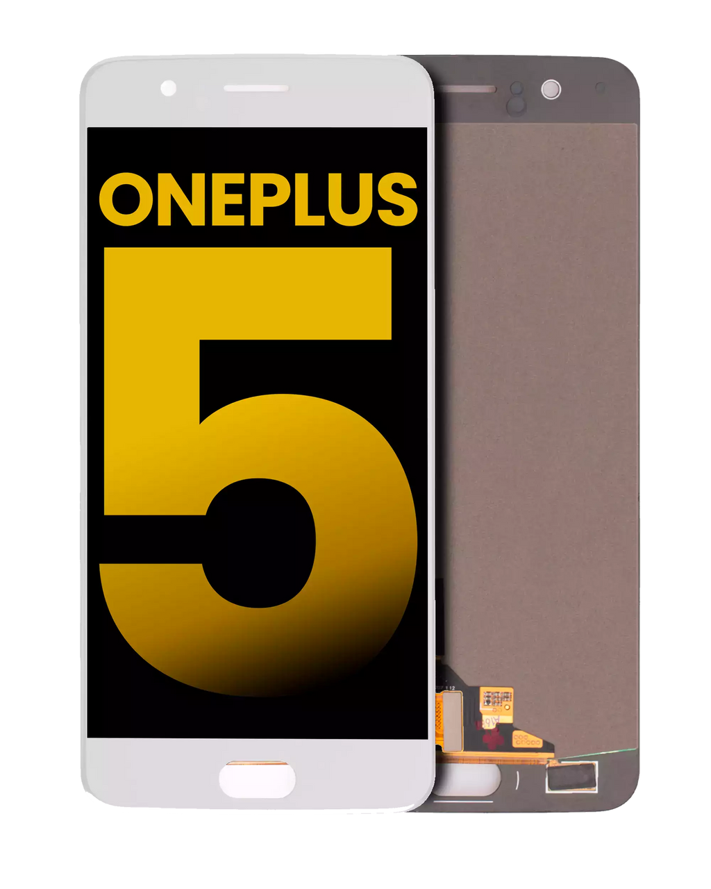 LCD-Display ohne Rahmen für OnePlus 5 (Refurbished) (Weiß)