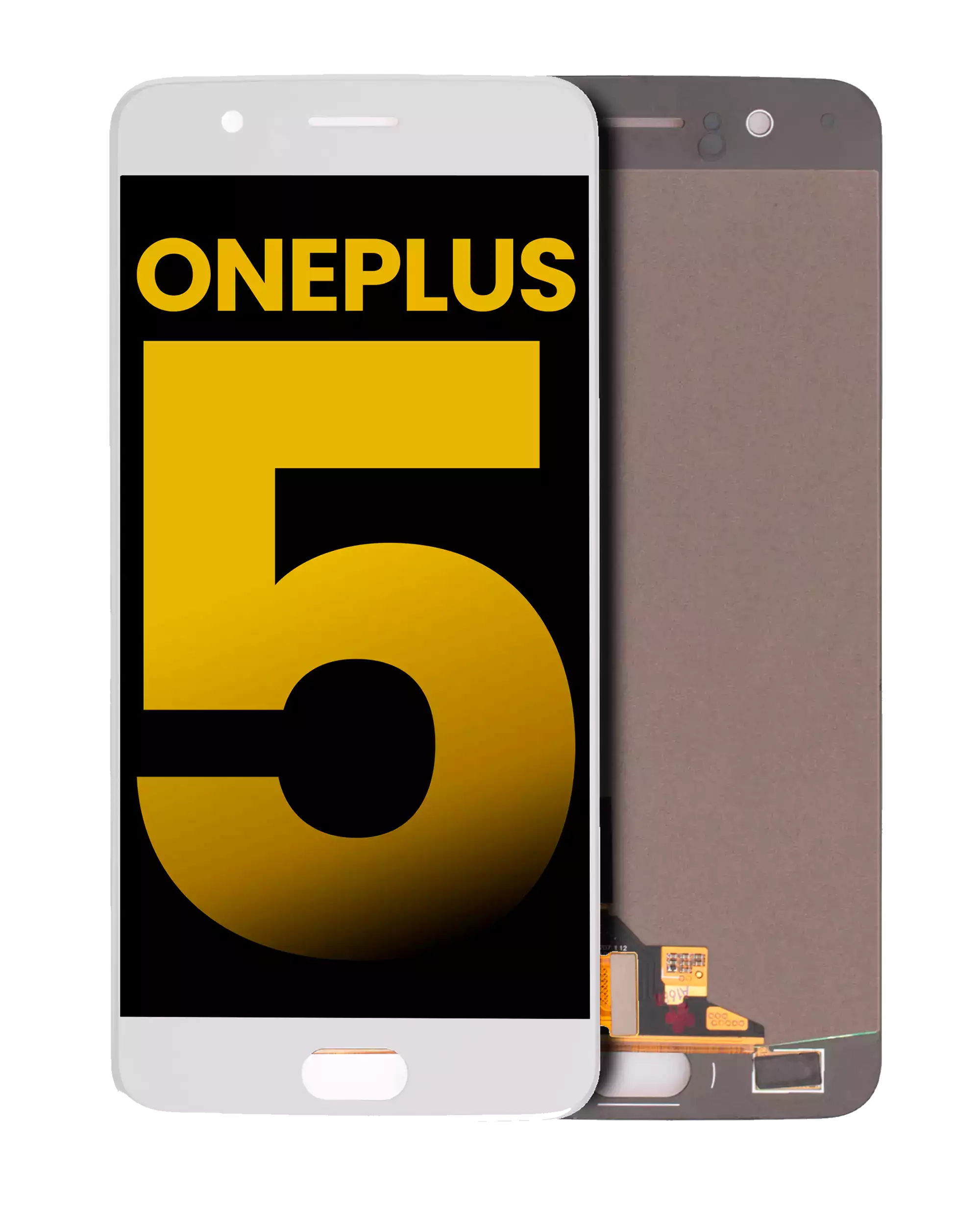 LCD-Display ohne Rahmen für OnePlus 5 (Refurbished) (Weiß)