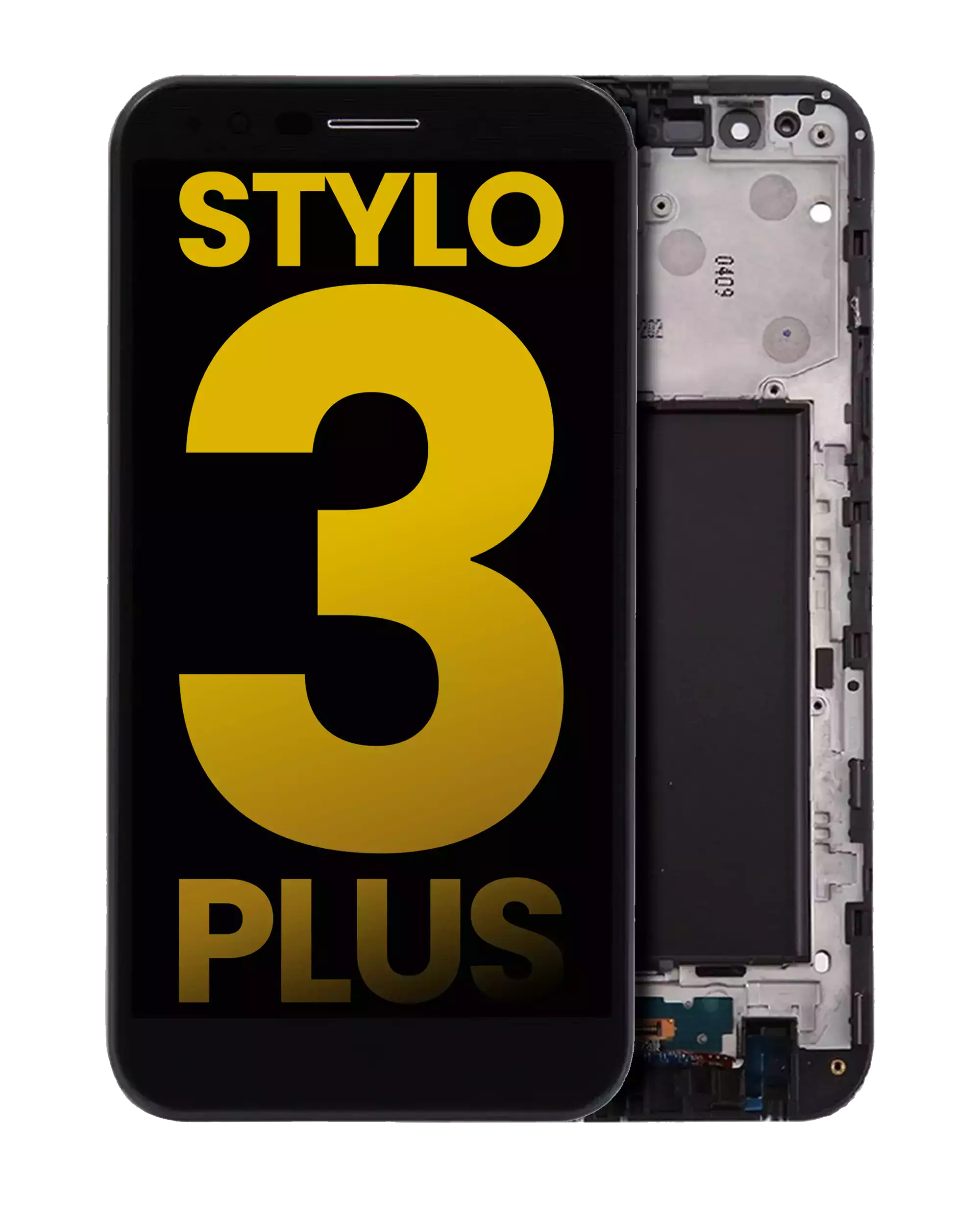LCD-Display mit Rahmen LG Stylo 3 Plus Schwarz (Generalüberholt)