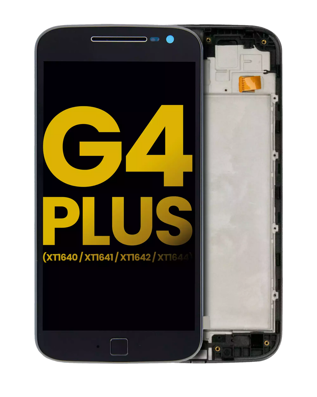 LCD-Komplettbaugruppe mit Rahmen für Motorola Moto G4 Plus (Refurbished) Schwarz