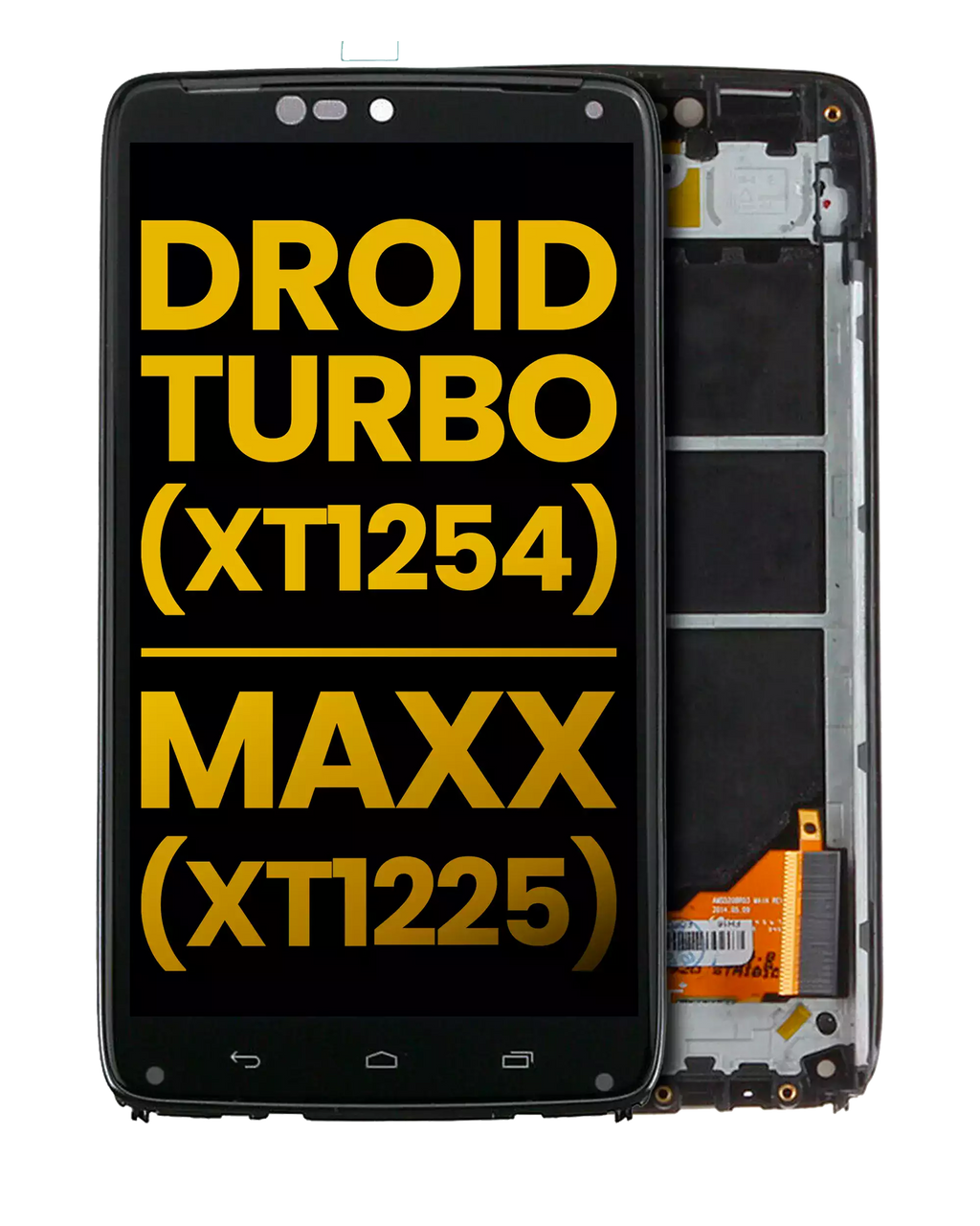 LCD-Display mit Rahmen Motorola Droid Turbo/Moto Maxx generalüberholt Schwarz
