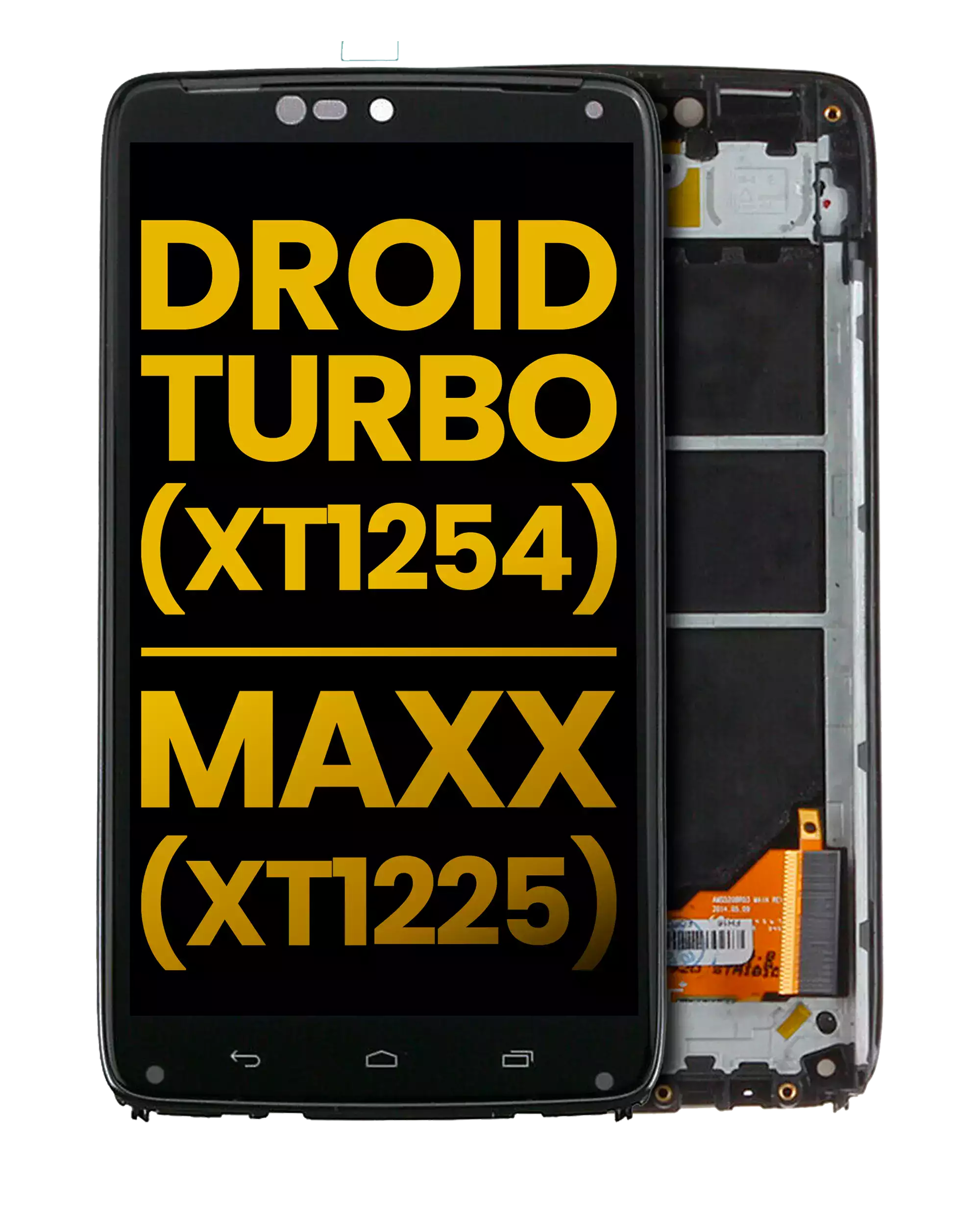 LCD-Display mit Rahmen Motorola Droid Turbo/Moto Maxx generalüberholt Schwarz