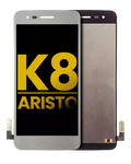 LCD Display with Frame for LG K8 (2017) / Aristo (US Version) (Refurbished) (Silver)