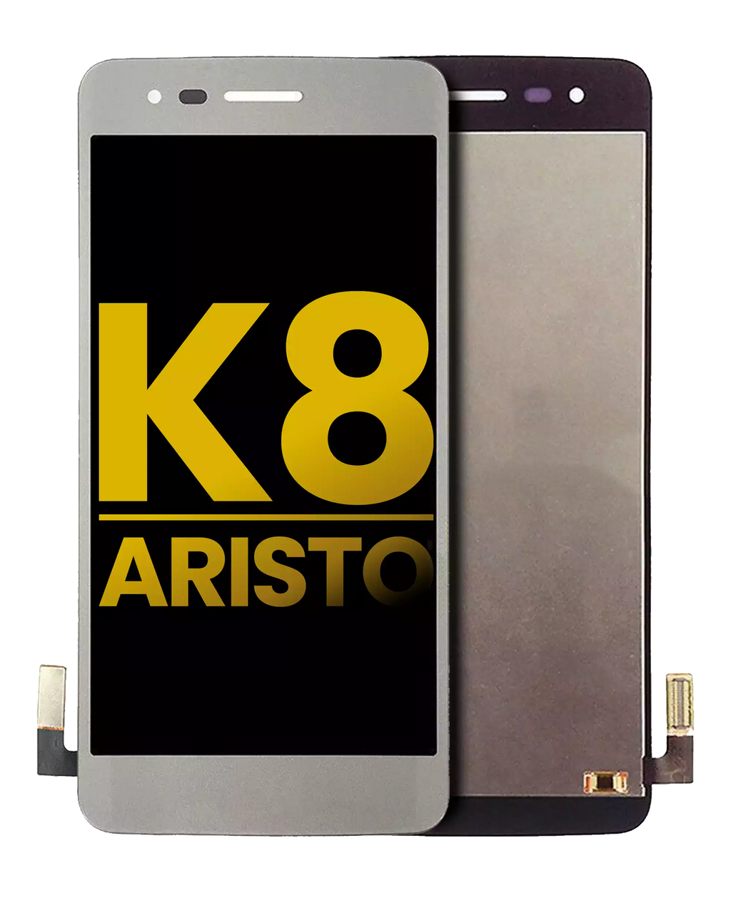 LCD Display with Frame for LG K8 (2017) / Aristo (US Version) (Refurbished) (Silver)