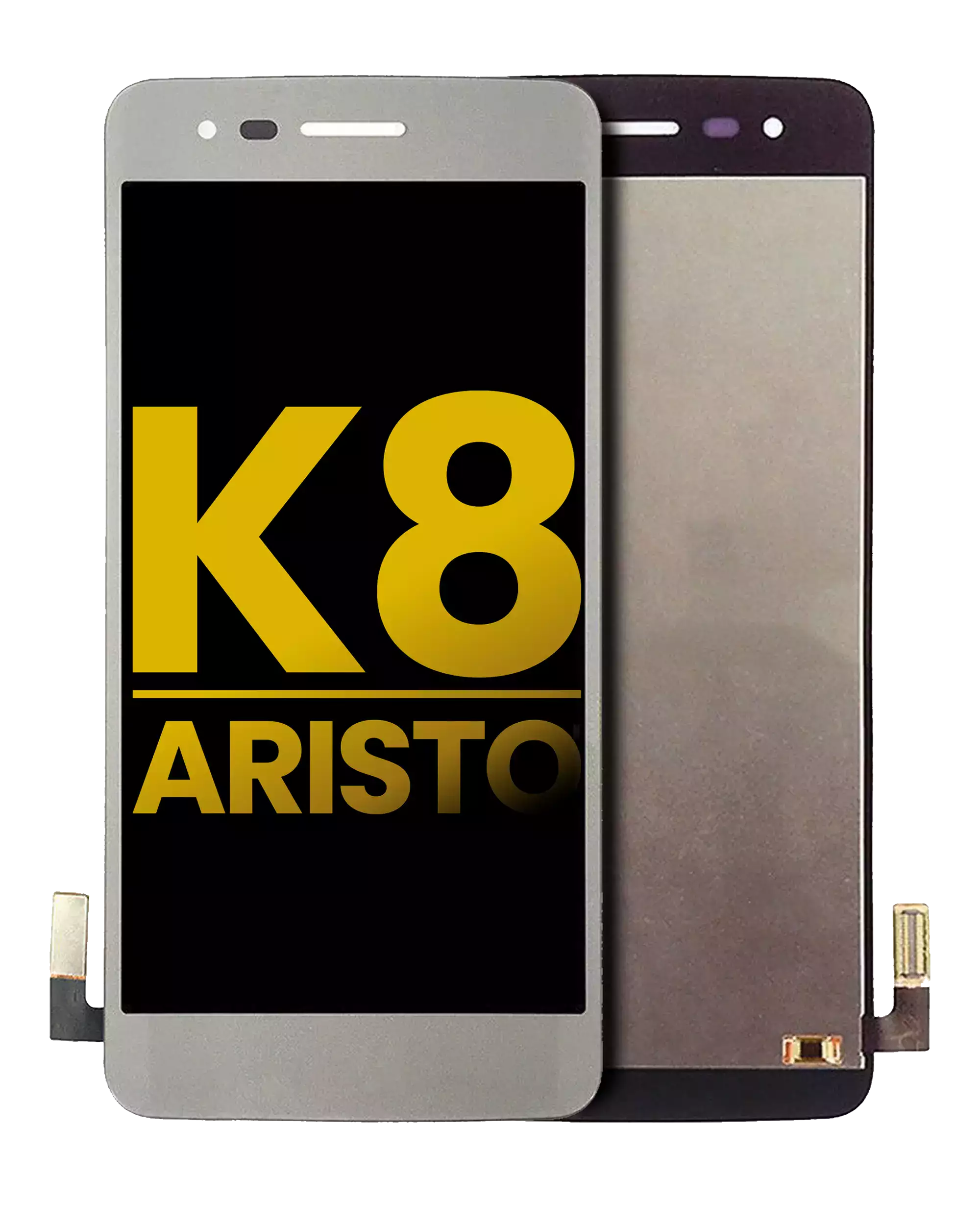 LCD Display with Frame for LG K8 (2017) / Aristo (US Version) (Refurbished) (Silver)