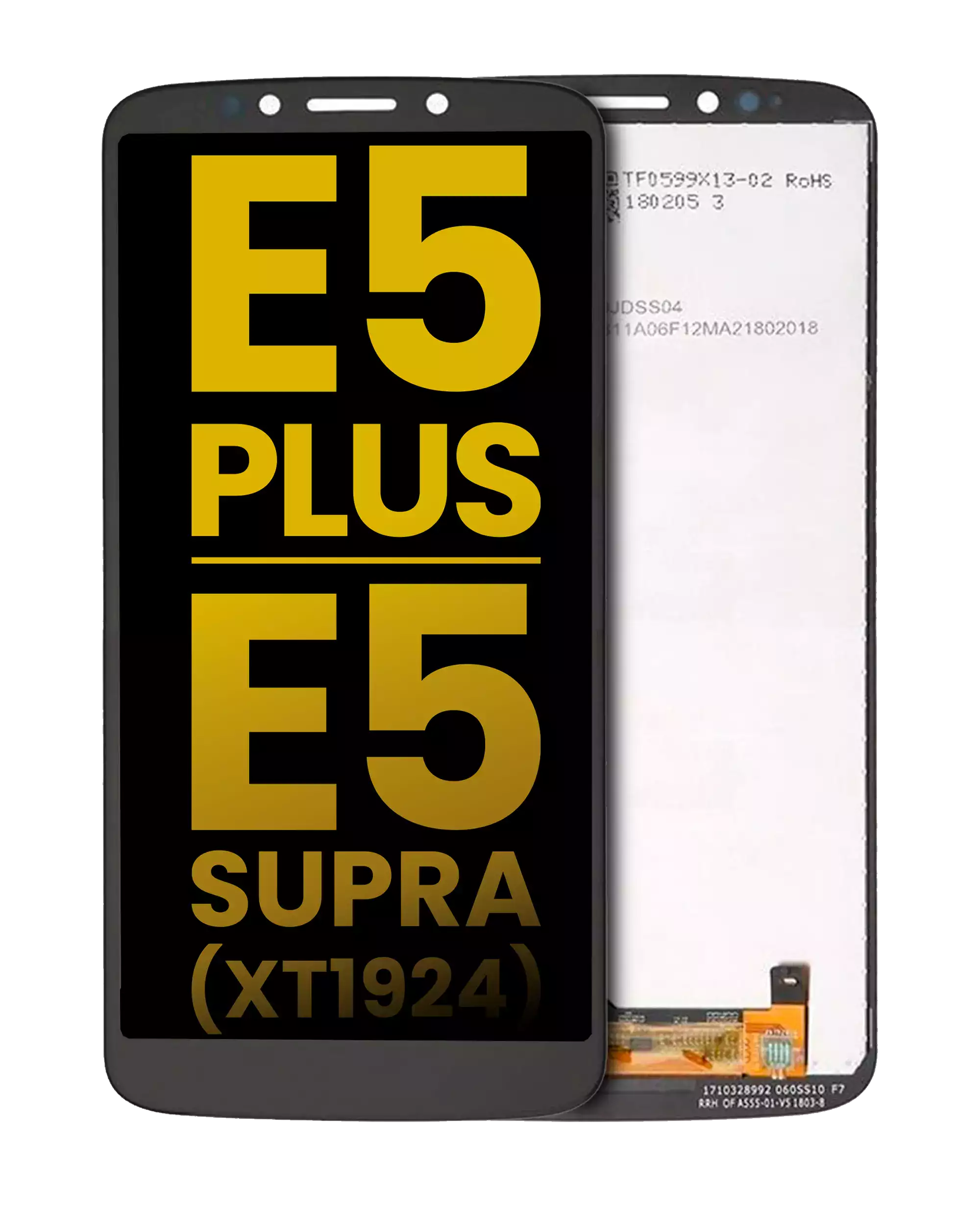 LCD-Bauteil ohne Rahmen für Moto E5 Plus/Supra, Refurbished, Flash Gray