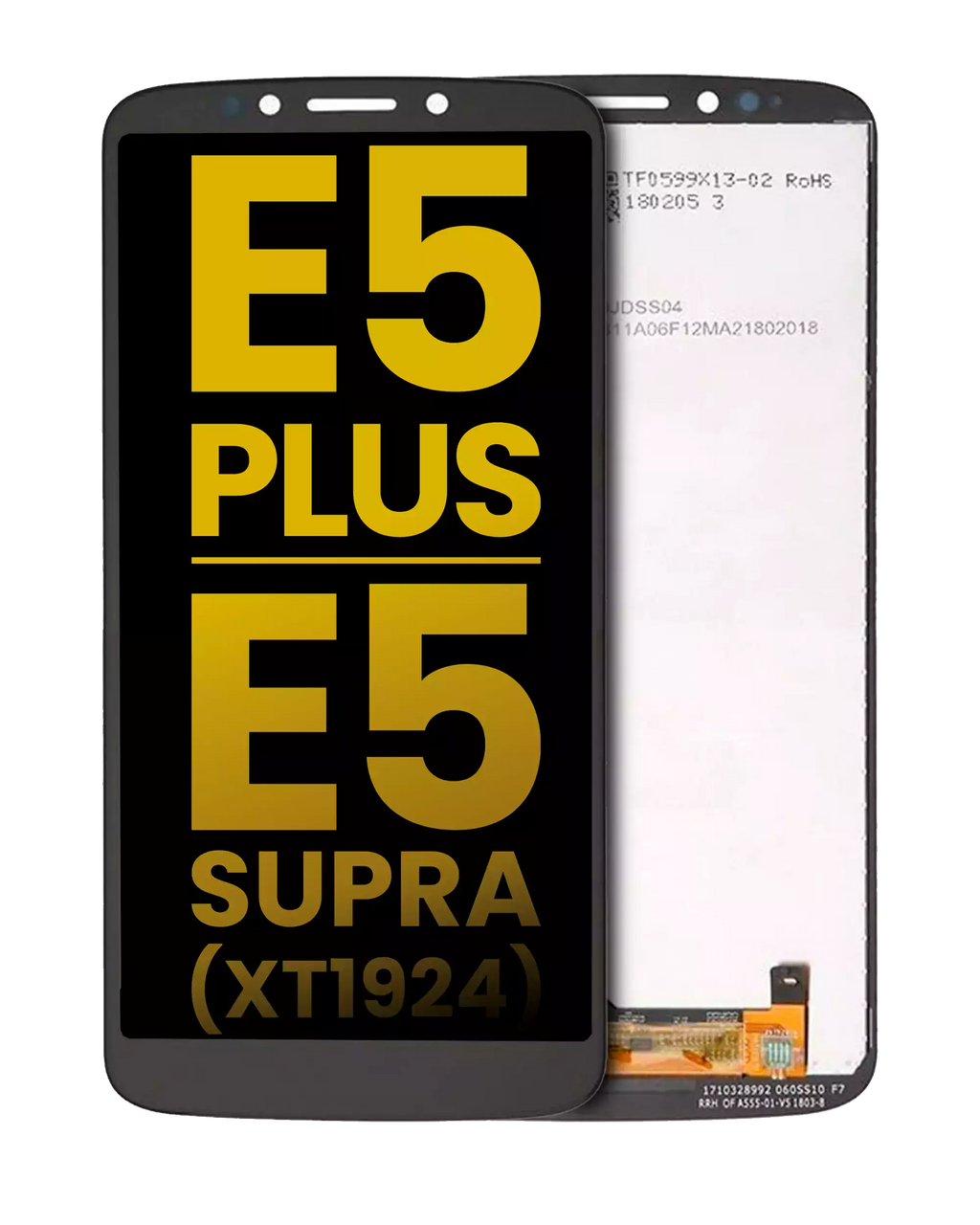 LCD-Bauteil ohne Rahmen für Moto E5 Plus/Supra, Refurbished, Flash Gray