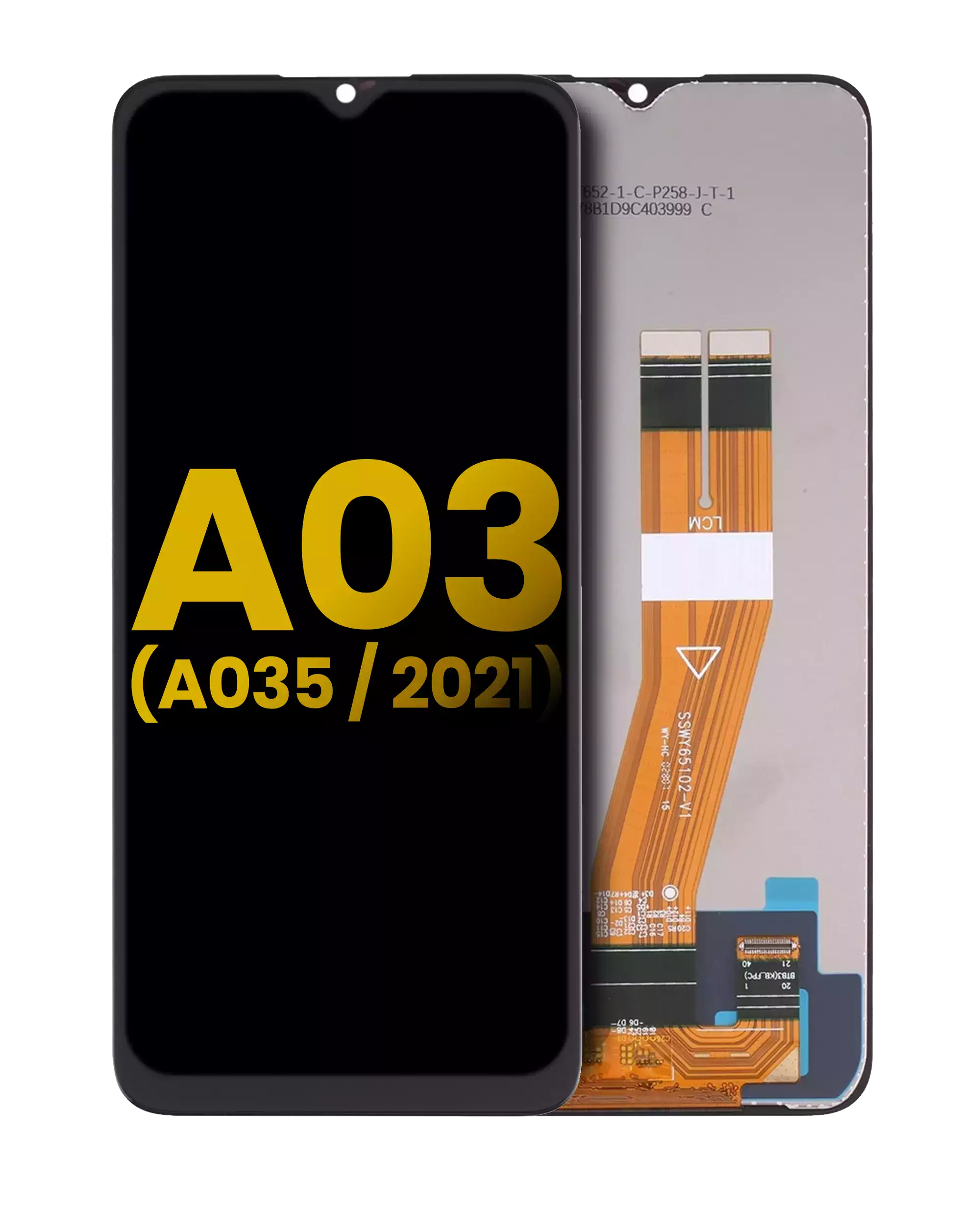 LCD-Display ohne Rahmen für Samsung Galaxy A03 (A035 / 2021) (Refurb.) ()