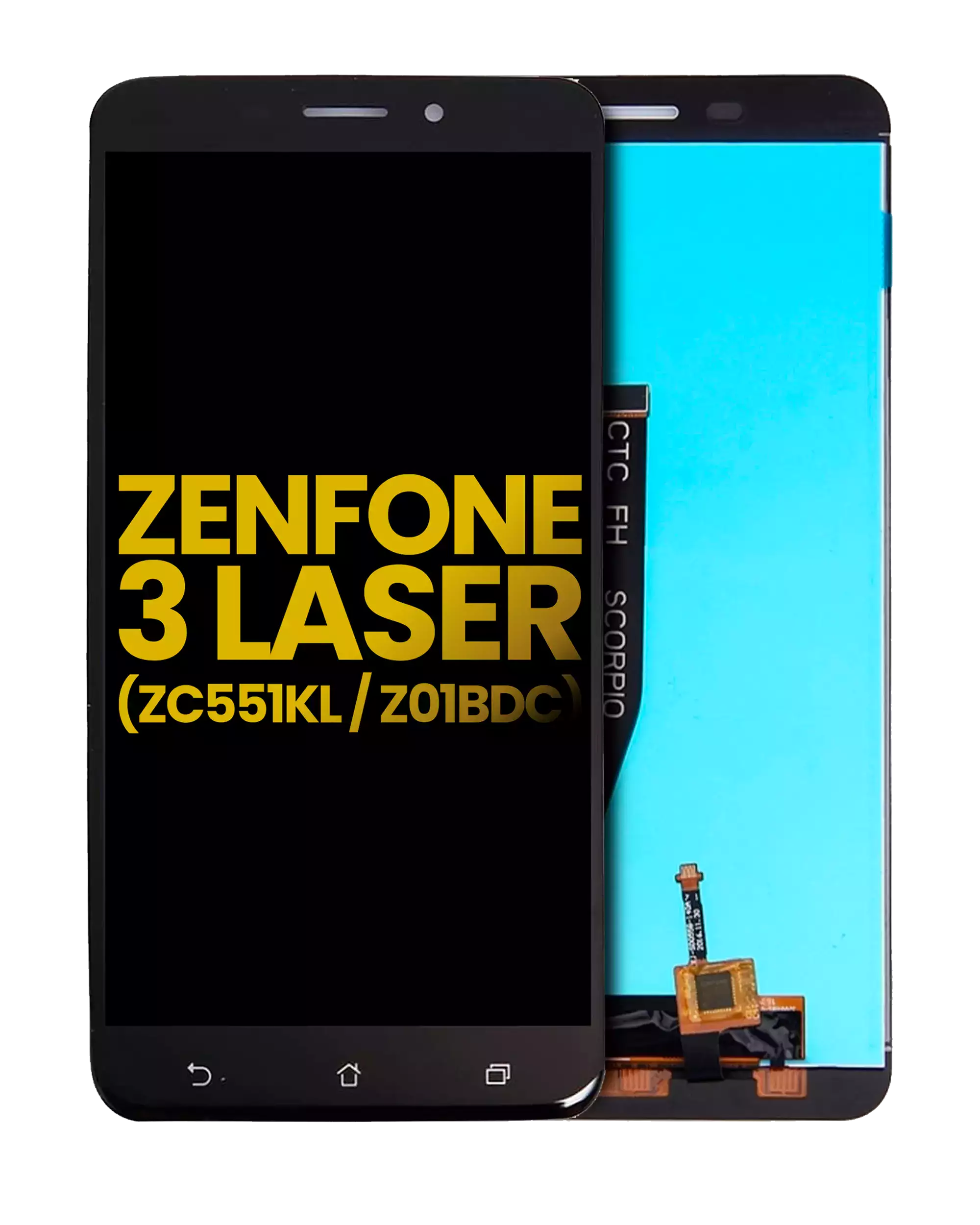 LCD-Display ohne Rahmen Asus ZenFone 3 Laser Refurbished Schwarz