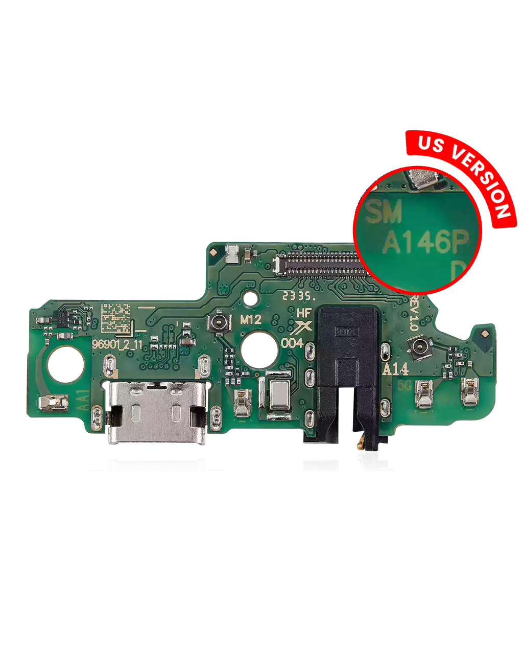 Charging Port Board with Headphone Jack for Samsung Galaxy A14 5G (A146P / U / 2023) (US Version) (Aftermarket Plus)