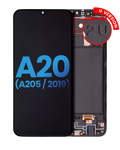 LCD-Display m. Rahmen Samsung Galaxy A20 (A205) Aftermarket Incell alle Farben