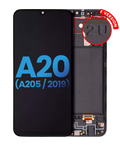 LCD-Display mit Rahmen für Samsung Galaxy A20 (Aftermarket Incell) Alle Farben