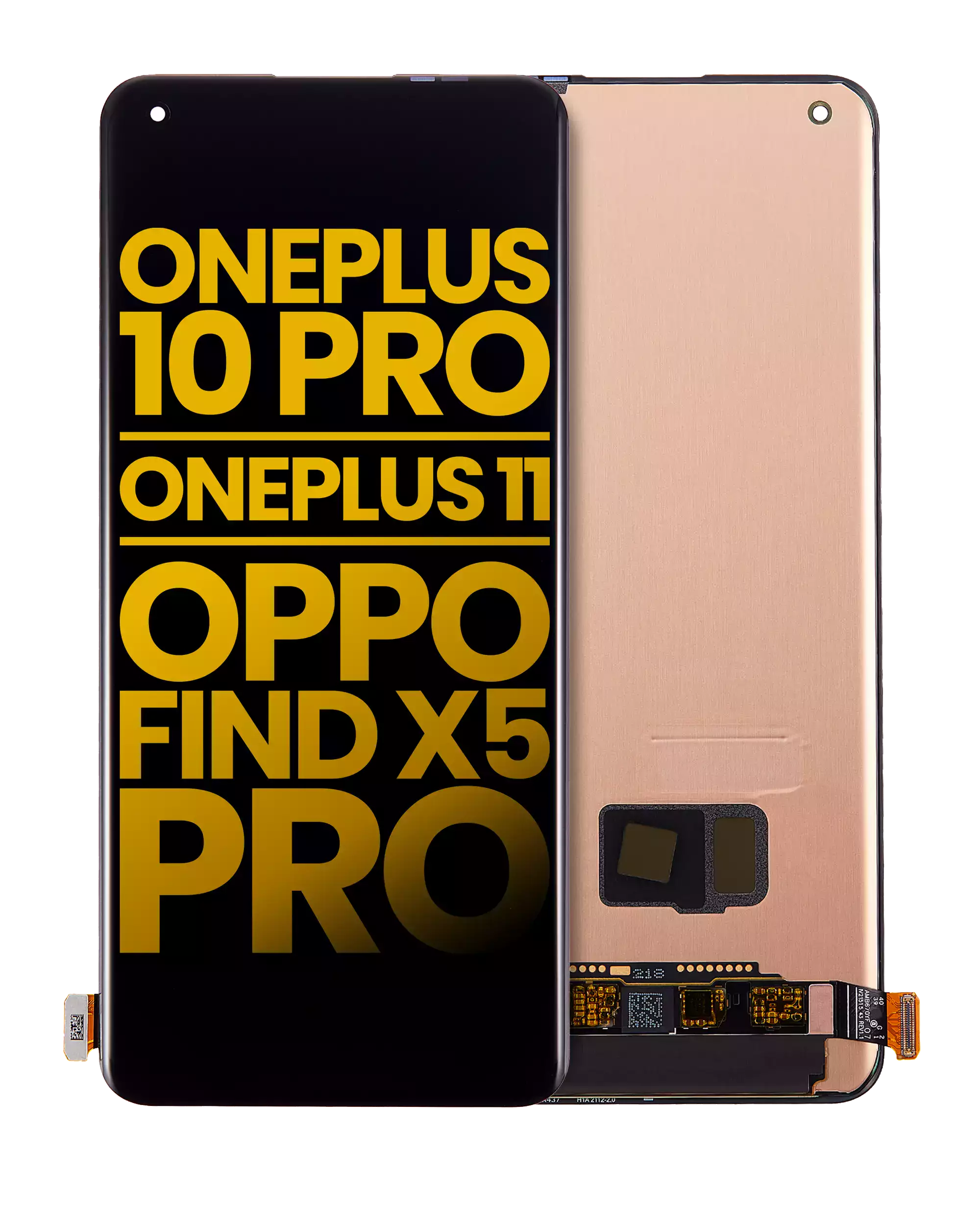 Frameless OLED Display for OnePlus 10 Pro / OnePlus 11 / OPPO Find X5 Pro (Refurbished) (All Colors)