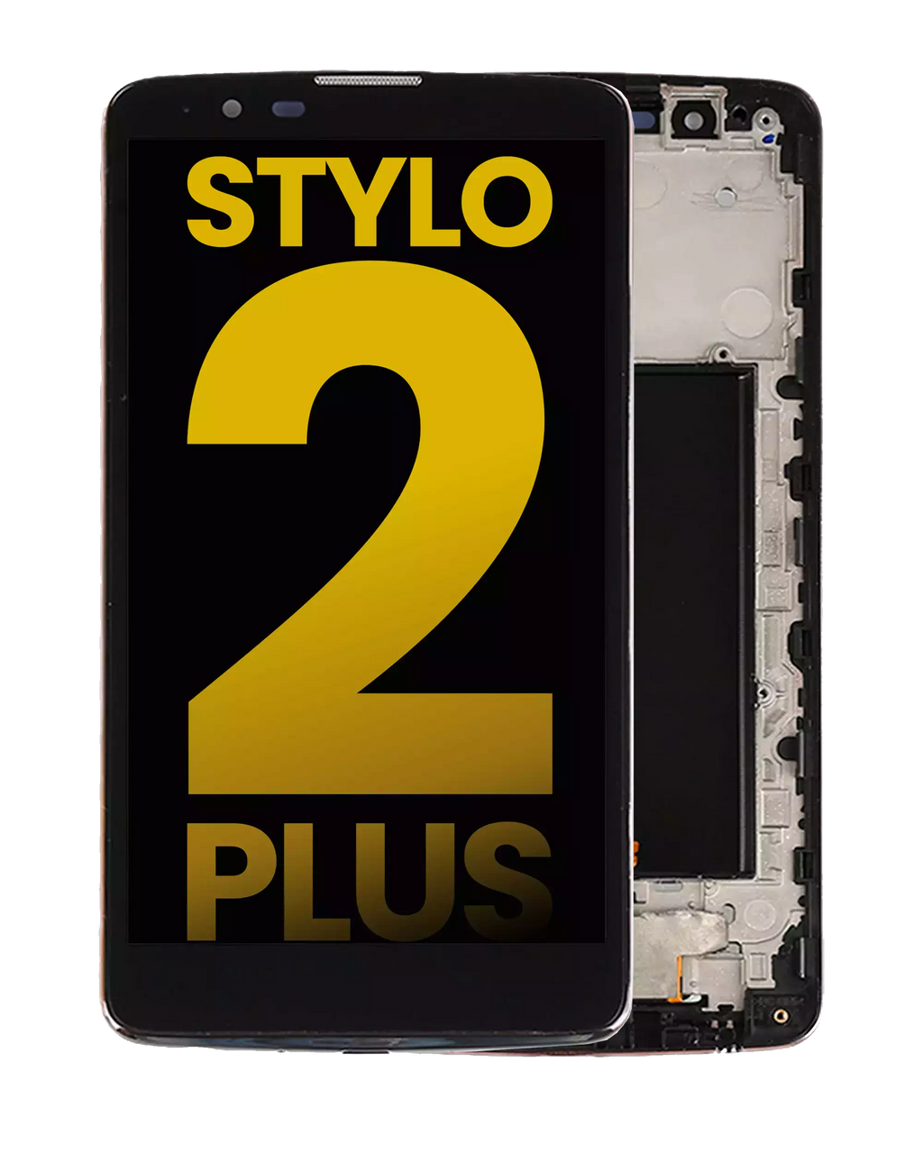 LCD-Display mit Rahmen für LG Stylo 2 Plus (Refurbished) (Schwarz)