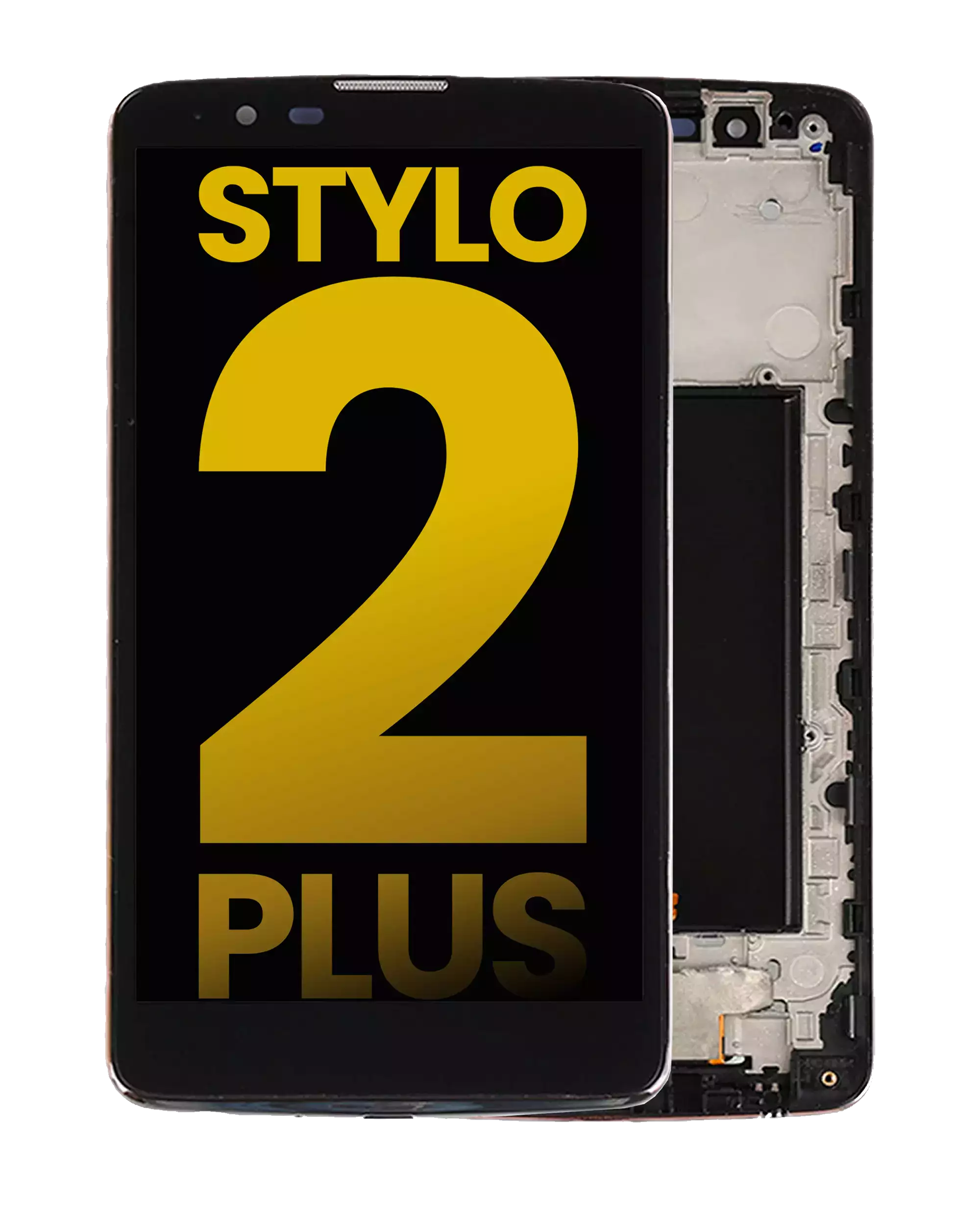 LCD-Display mit Rahmen für LG Stylo 2 Plus (Refurbished) (Schwarz)