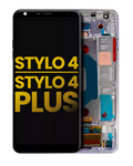 LCD-Display mit Rahmen für LG Stylo 4/4 Plus (Refurbished) (Lavender Violet)