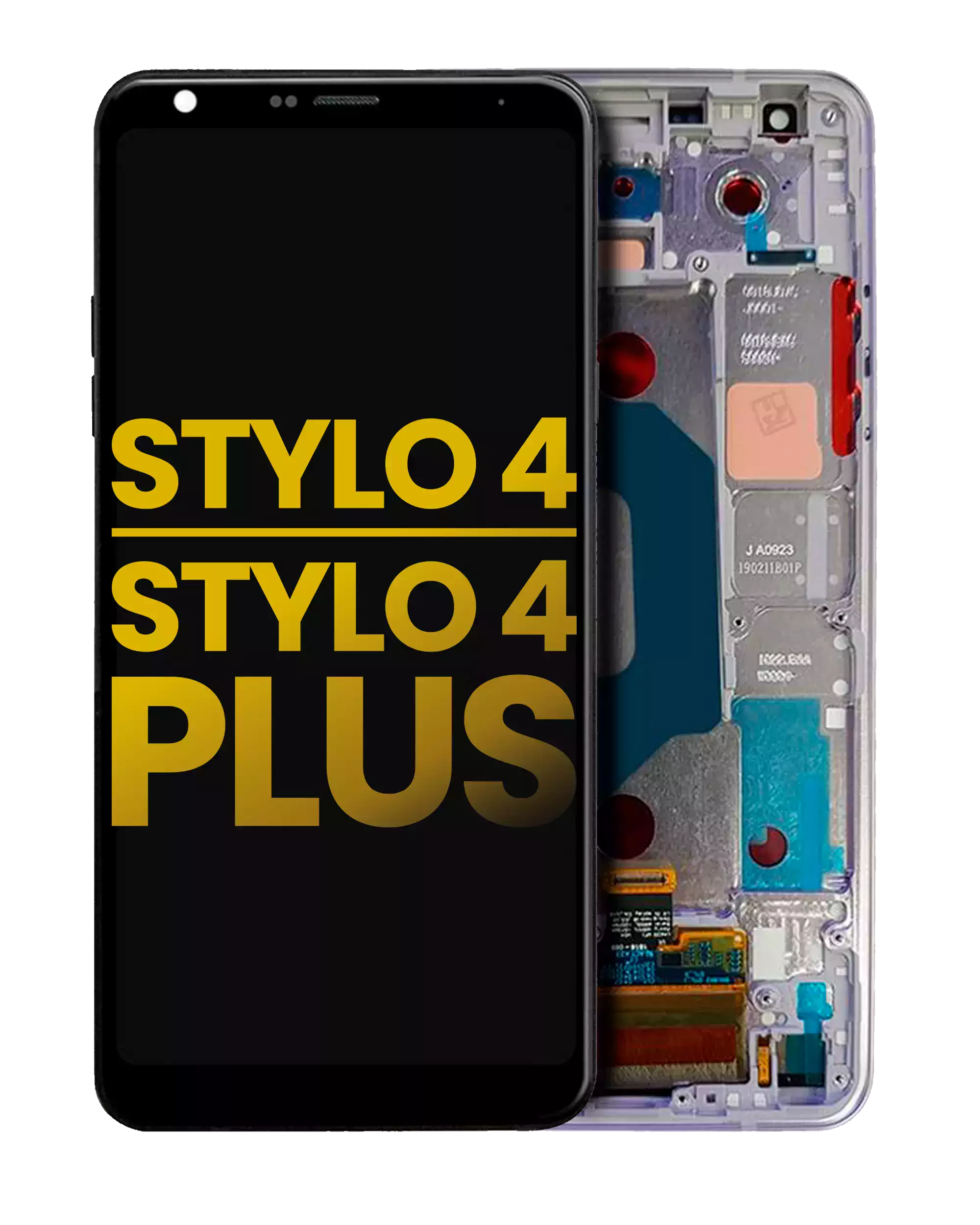 LCD-Display mit Rahmen für LG Stylo 4/4 Plus (Refurbished) (Lavender Violet)