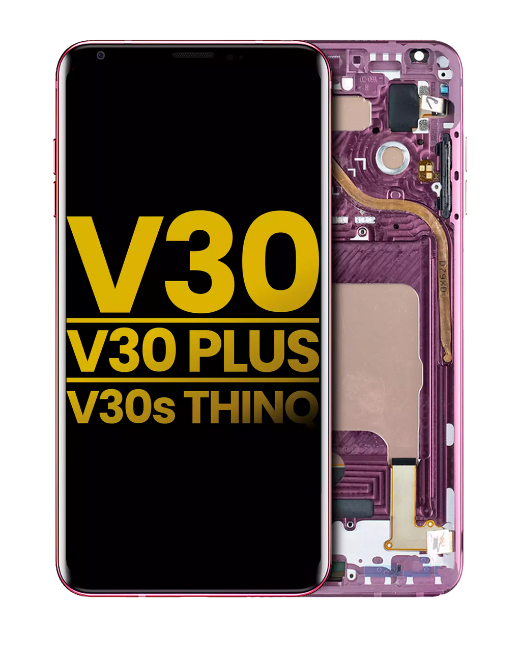 OLED Display with Frame for LG V30 / V30 Plus / V30S ThinQ (Refurbished) (Raspberry Rose)