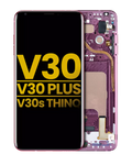 OLED-Display mit Rahmen für LG V30/V30+/V30S generalüberholt Raspberry Rose
