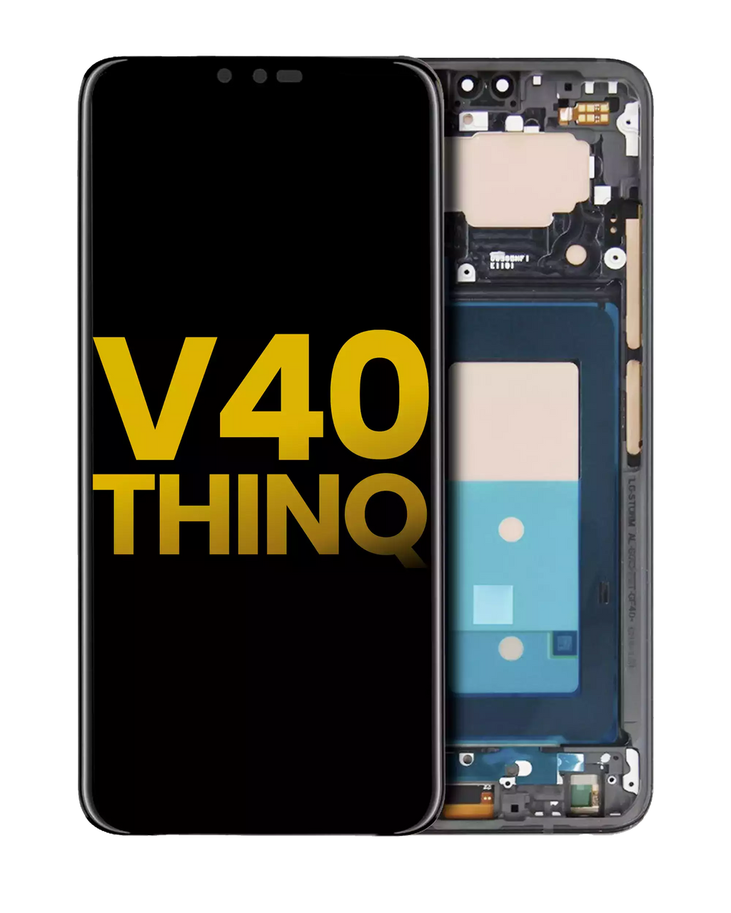 OLED Display with Frame for LG V40 ThinQ (Refurbished) (Platinum Gray)