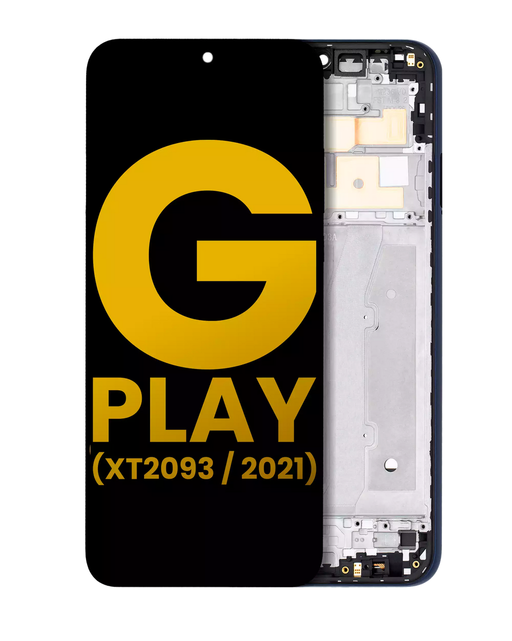 Motorola Moto G Play 2021 LCD-Display mit Rahmen Refurb. Misty Blue