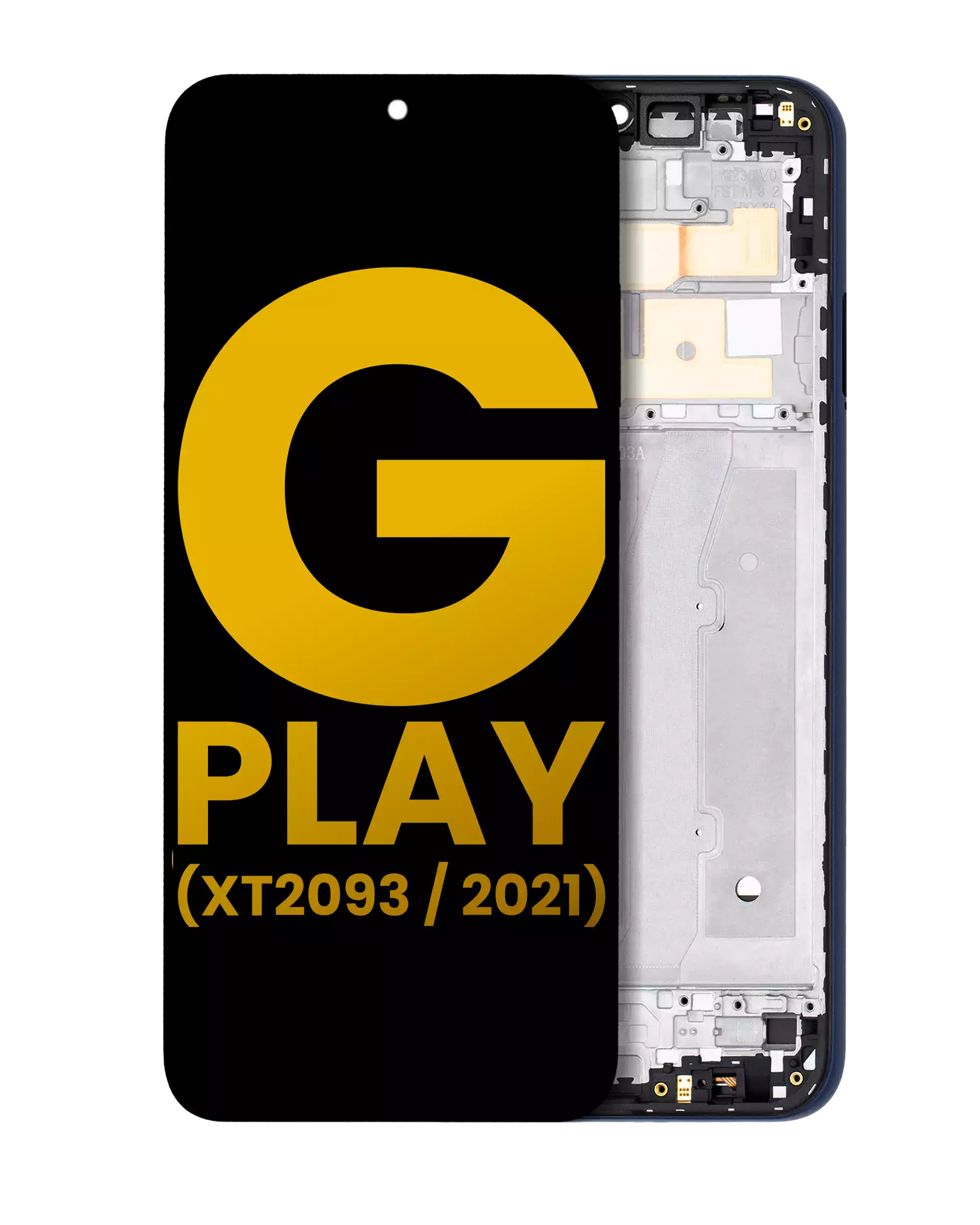 Motorola Moto G Play 2021 LCD-Display mit Rahmen Refurb. Misty Blue