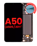 OLED-Display mit Rahmen für Samsung Galaxy A50 - Aftermarket Plus - alle Farben