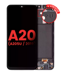 OLED-Display mit Rahmen für Samsung Galaxy A20 (A205U) - Aftermarket Plus